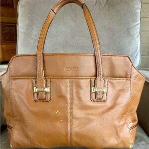 Coach Tan Leather Shoulder Bag
